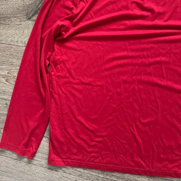 Cuddl Duds Red Long Sleeve Stretch Crew Neck Shirt Size Large - Picture 9 of 12